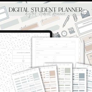 Digital Student Planner: Academic Organizer with Stickers (GoodNotes, Notability)