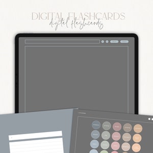 Digital Flashcards Dark Mode | Box Design | iPad Tablet | GoodNotes | Notability | Noteshelf | Instant Download