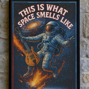 Phish &quot;Say It To Me Santos&quot; Print - Space Astronaut Guitar Trey Anastasio - Unframed Artwork Poster