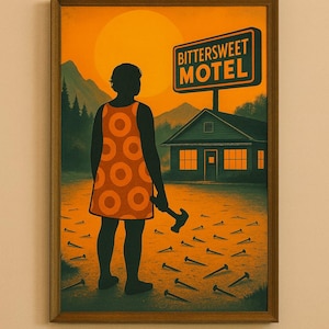Phish Bittersweet Motel Art Print | Surreal Psychedelic Poster | Hammer and Nails Scene | John Fishman Trey Anastasio Music Unframed Poster
