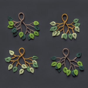 Micro Macramé Vine Necklace Pendant