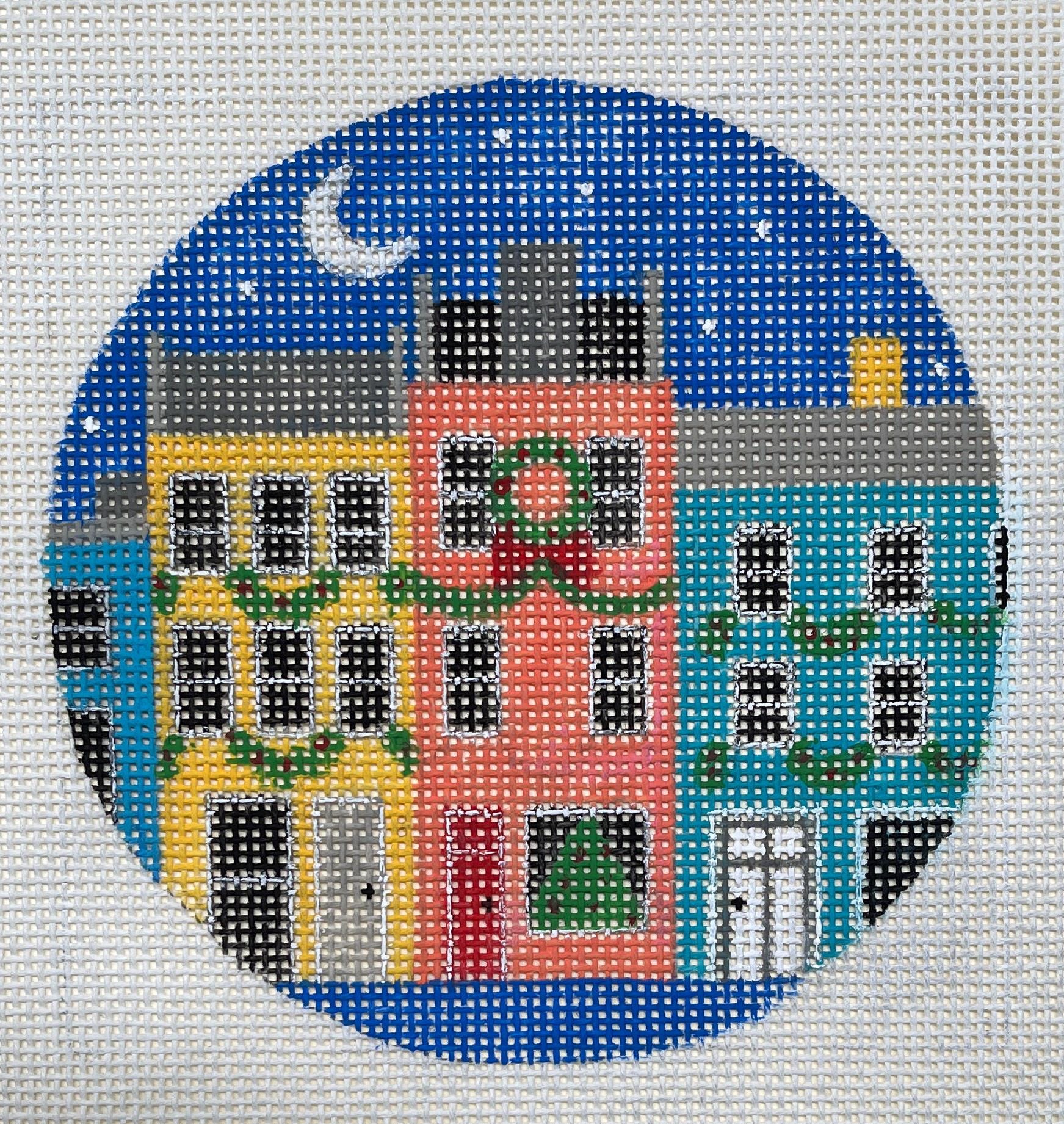LUXURY NEEDLEPOINT FROM LONDON 刺繍 角テーブル 英国アンティーク風 LUXURY NEEDLEPOINT FROM LONDON LUXURY