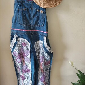 Boho country denim hippy overalls