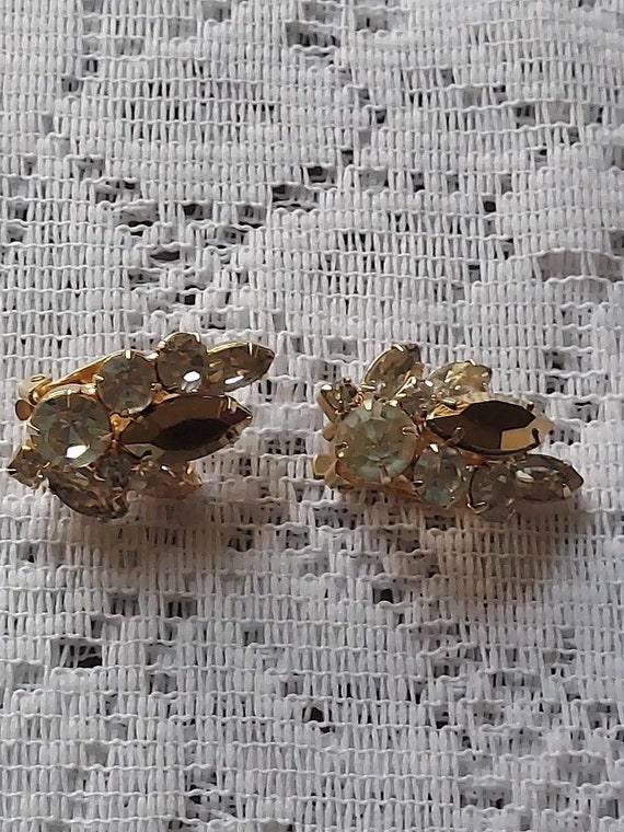 Crystal clip on earrings - image 2