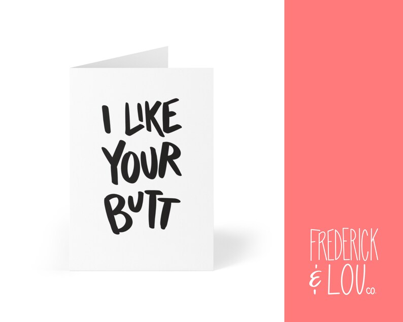 Printable Funny I Like Your Butt Anniversary Card 1st | Etsy