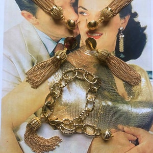 Jane Russell Tassel Bracelet & Earring Set (Deluxe Star Collection)