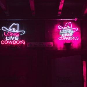 Long Live Cowboys and Cowgirls PRINT *this is not an actual Neon Sign*