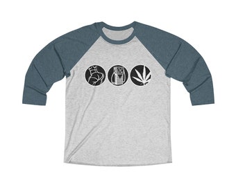 Ass Gas Grass Unisex Tri-Blend 34 Raglan Tee