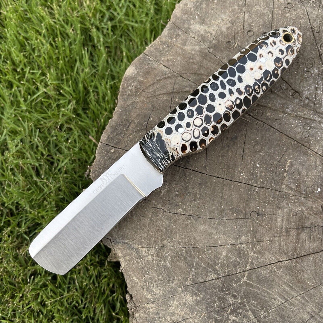 NYC Blades Custom Handmade 52100 Bearing Steel Camping Skinner Texas