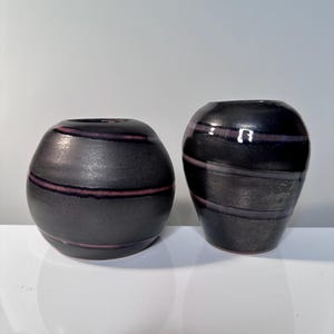 Glazed studio ceramic artist vases by Siegfried Gramann for Töpferhof Römhild, Germany, 1950s, set of 2