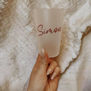 Glasses, cup, reusable personalized wedding, witness, guest gift, EVJF, EVG, bridal shower, birthday, party, cousinade prenom seul