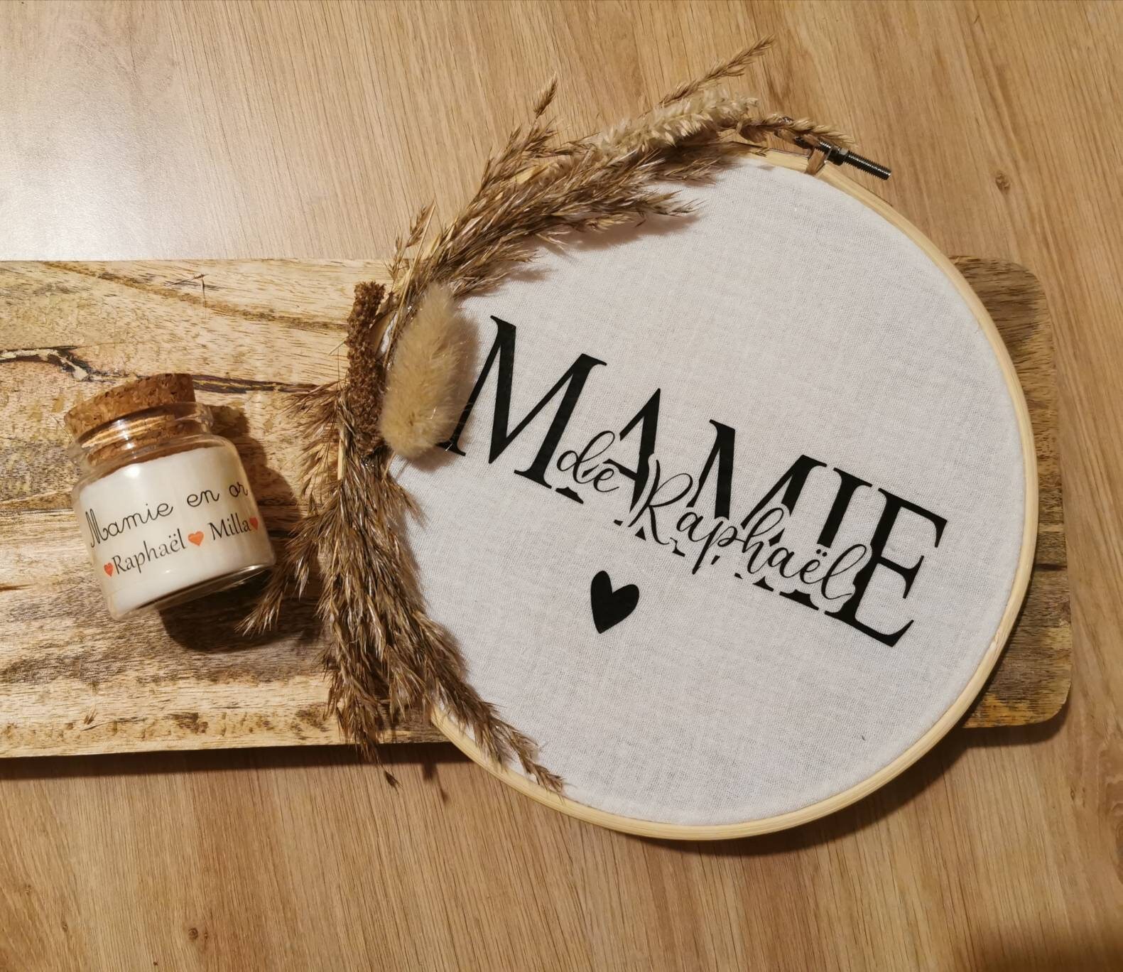 Tambour/Bougie/Cadeau Fête Des Grand Mères /Personnalisé