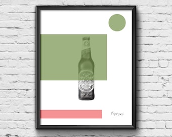 Peroni Print - Beer Print Bar Art