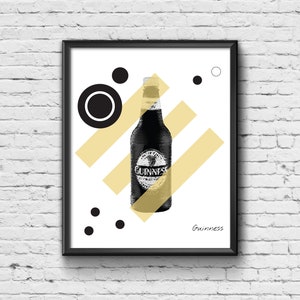 Guinness Print - Drinks Print / Poster / Picture / Wall Art / Home Decor / Gift / Present / Retro / Contemporary