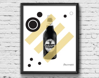 Stampa della birra Guinness – Moderna arte murale da pub