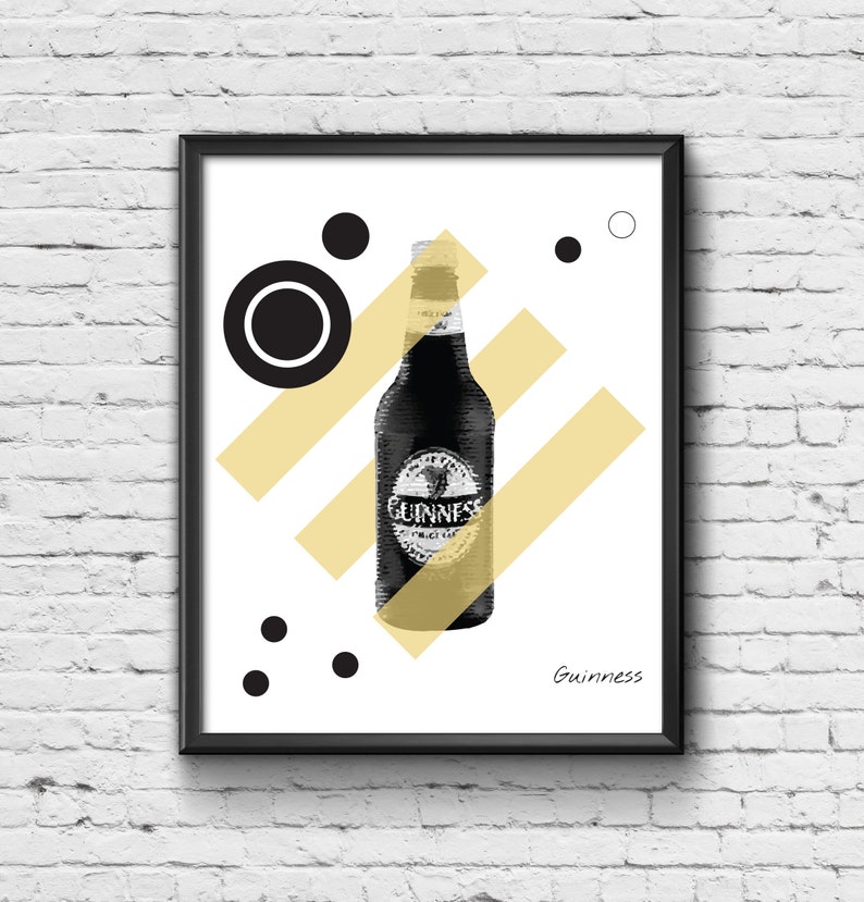 Guinness Print - Drinks Print / Poster / Picture / Wall Art / Home Decor / Gift / Present / Retro / Contemporary