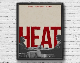 Heat Movie Poster – Robert De Niro, Al Pacino Film Print