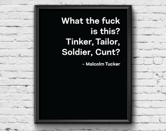 Malcolm Tucker Print - The Thick Of It Print / Poster / Picture / Wall Art / Home Decor / Gift / Present / Comedy / Humour / Funny