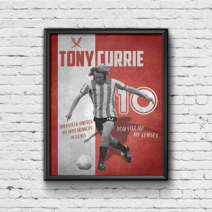 Tony Currie Print - Sheffield United Print / Poster / Picture / Wall Art / Home Decor / Gift / Present / Retro / Contemporary / Football
