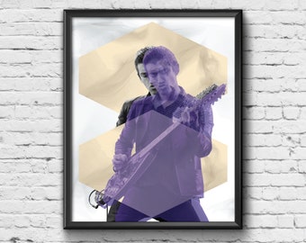 Lámina artística de Alex Turner – Póster de Arctic Monkeys, decoración musical contemporánea