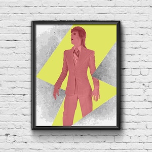David Bowie Print - Musik Print / Poster / Bild / Wandkunst / Home Decor / Geschenk / Retro / Zeitgenössisch