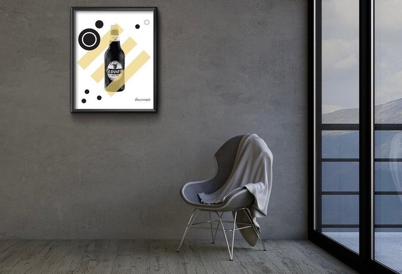 Guinness Print - Drinks Print / Poster / Picture / Wall Art / Home Decor / Gift / Present / Retro / Contemporary