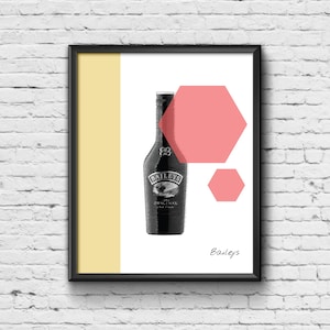 Baileys Print - Drinks Druck / Poster / Bild / Wandkunst / Home Decor / Geschenk / Retro / Zeitgenössisch