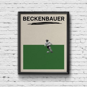 Franz Beckenbauer Print - Germany Print / Bayern Munich / Poster / Wall Art / Home Decor / Gift / Present / Retro / Contemporary / Football
