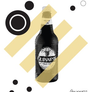 Guinness Print - Drinks Print / Poster / Picture / Wall Art / Home Decor / Gift / Present / Retro / Contemporary