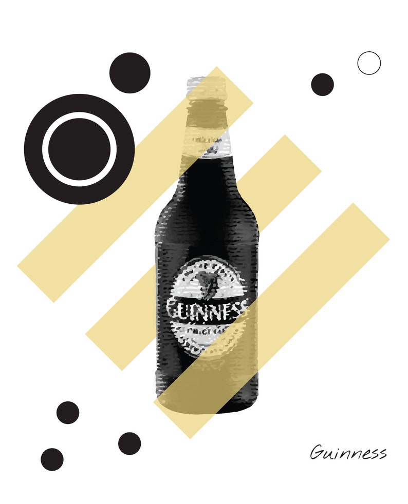 Guinness Print - Drinks Print / Poster / Picture / Wall Art / Home Decor / Gift / Present / Retro / Contemporary
