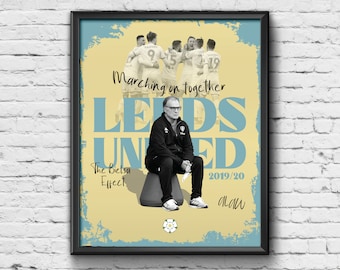 Leeds United Print - Poster / Picture / Wall Art / Home Decor / Gift / Present / Bielsa / Yorkshire / Football