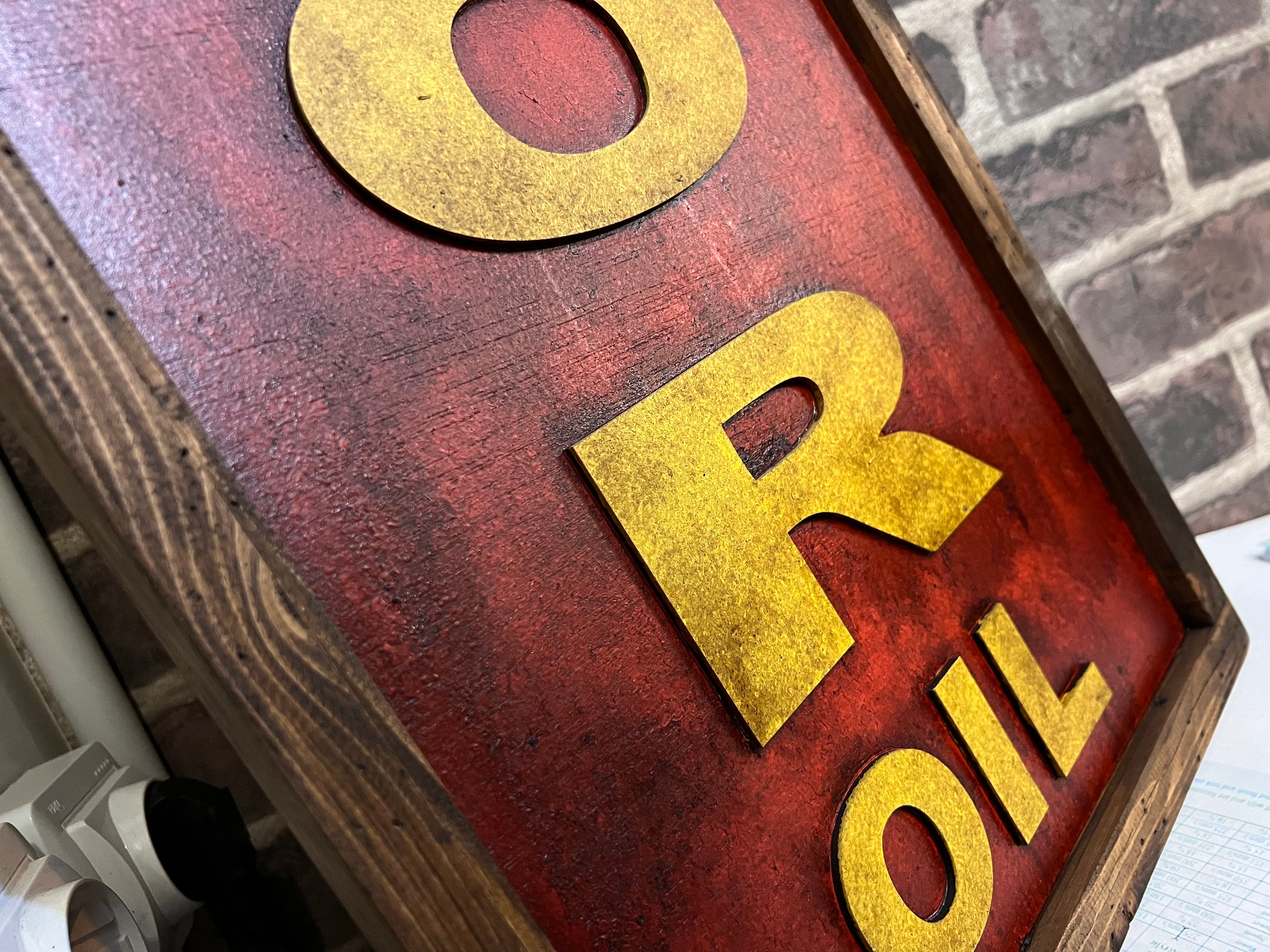 Vintage Shell Motor Oil Sign - Etsy