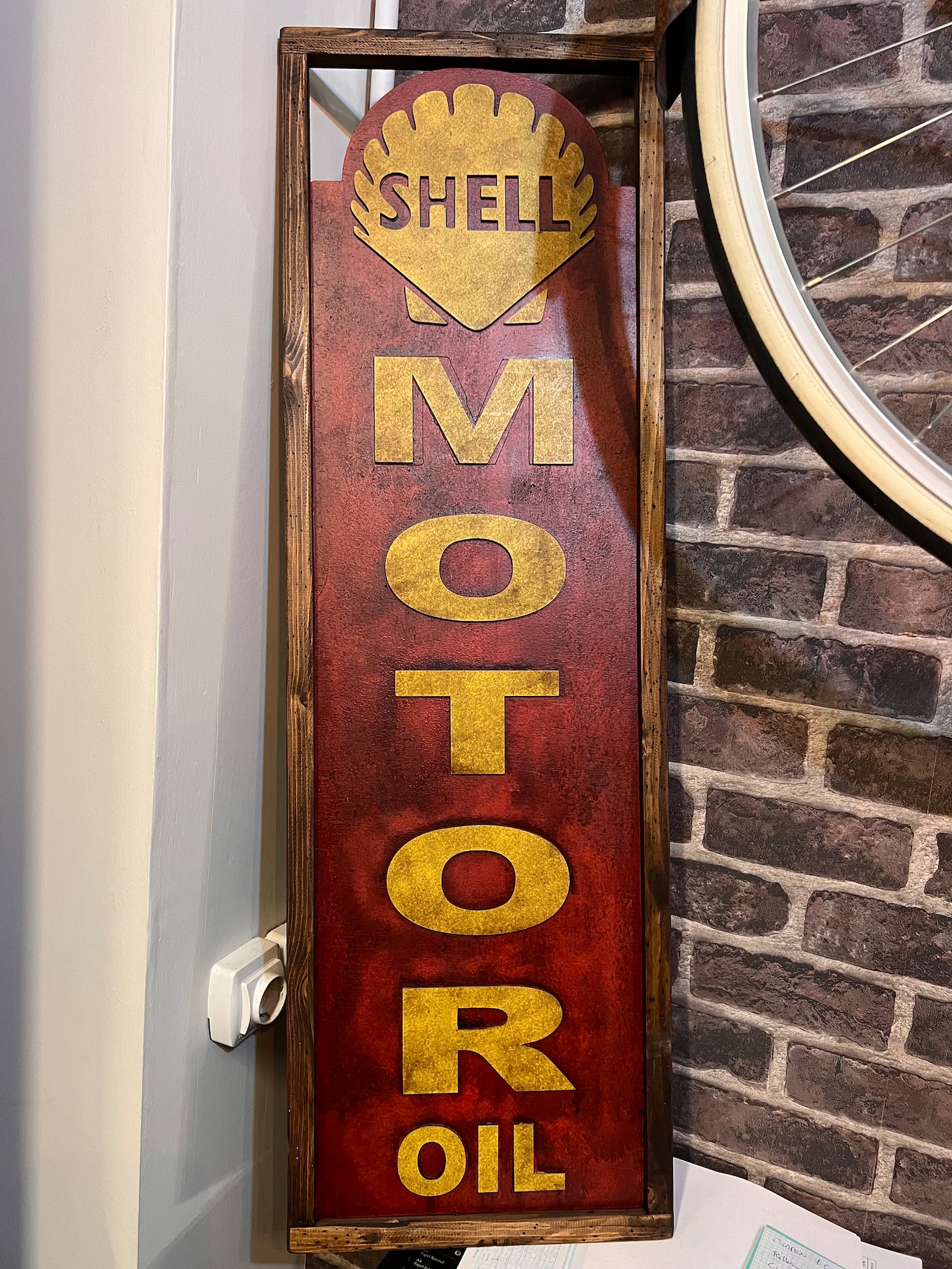 Vintage Shell Motor Oil Sign - Etsy