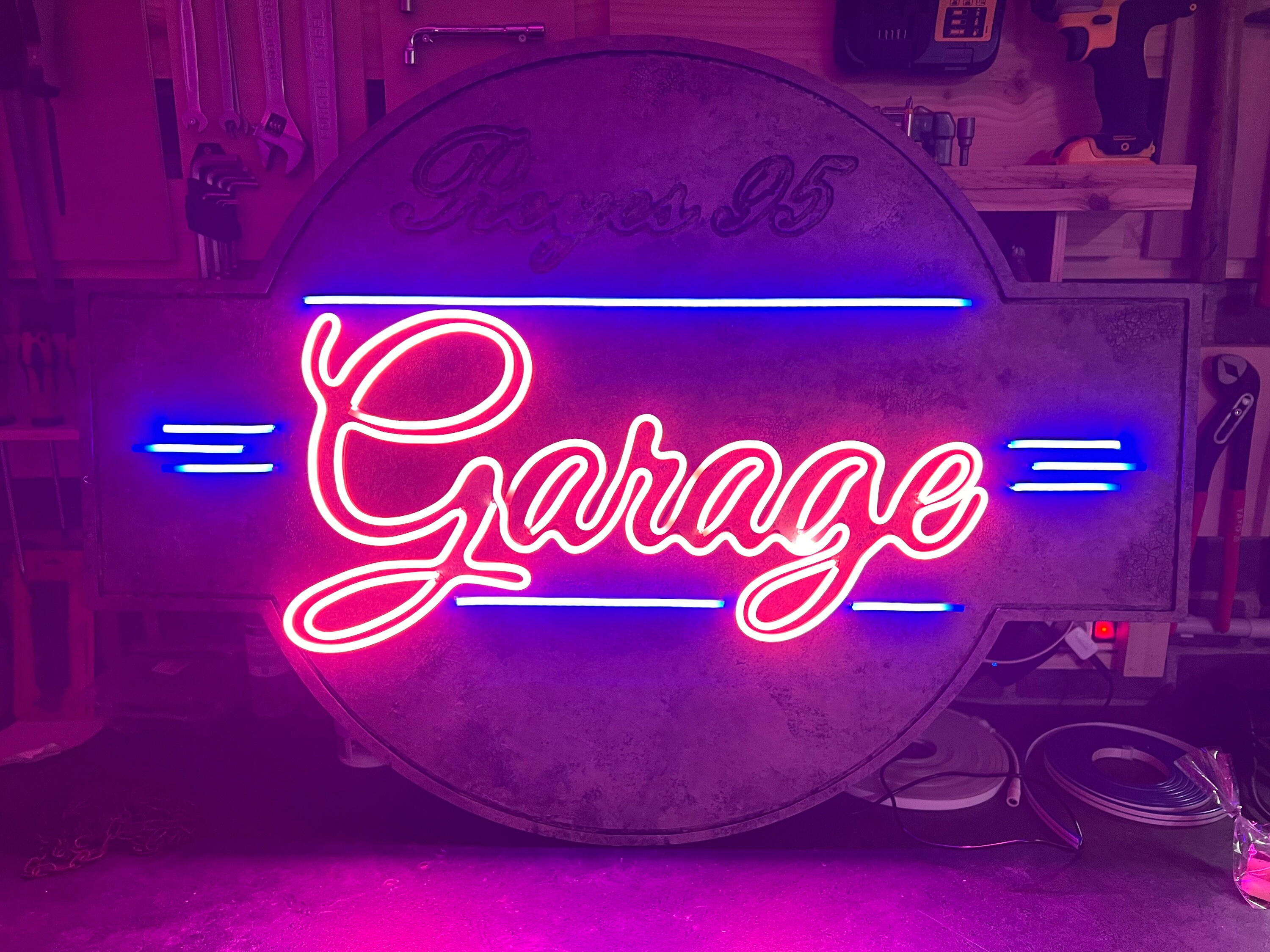 Retro Insegna Al Neon Di Vettore Per Testo Illustrazione Vettoriale