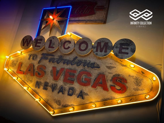 Vintage Las Vegas Sign With Lighting & Neon!! - Etsy