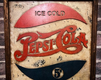 Vintage Pepsi Cola Vintage Sign