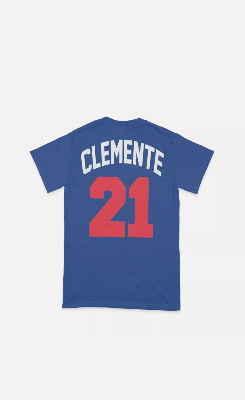 Santurce 21 Roberto Clemente Puerto Rico Baseball Blue T-shirt | Etsy