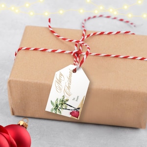 Tropical Christmas Gift Tag, Christmas Gift Tag, Holiday Gift Tag,Christmas Party Gift Tag, Christmas Favor Gift Tag,Palm Tree Xmas Gift Tag