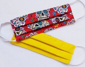 Face Masks - Washable, reversible, 100 Cotton, 3 layer