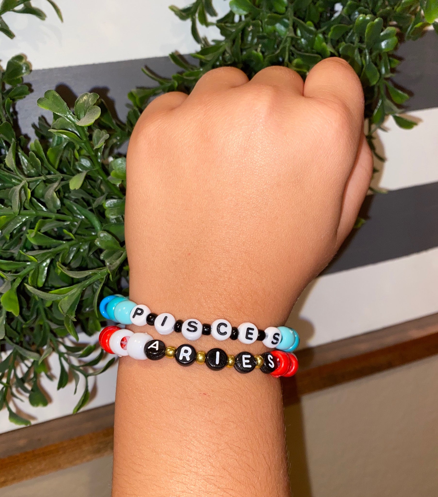 Zodiac Sign Custom Bead Bracelets Etsy