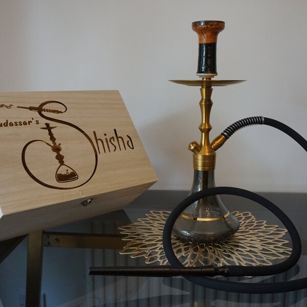 Gravierte Artful Shisha Aufbewahrungsbox: Erhöhen Sie Ihr Ritual. Das perfekte Geschenk für Shisha-Enthusiasten