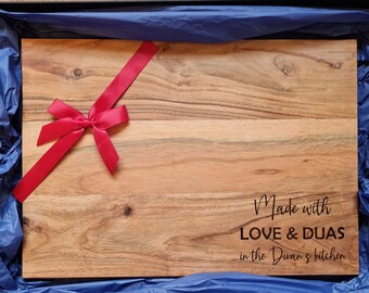 Personalised Chopping Board - Engraved Housewarming Gift Exotic Wood