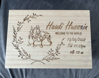 Peter Rabbit Themed Personalized Wooden Keepsake Box - A Tale of Cherished Memories