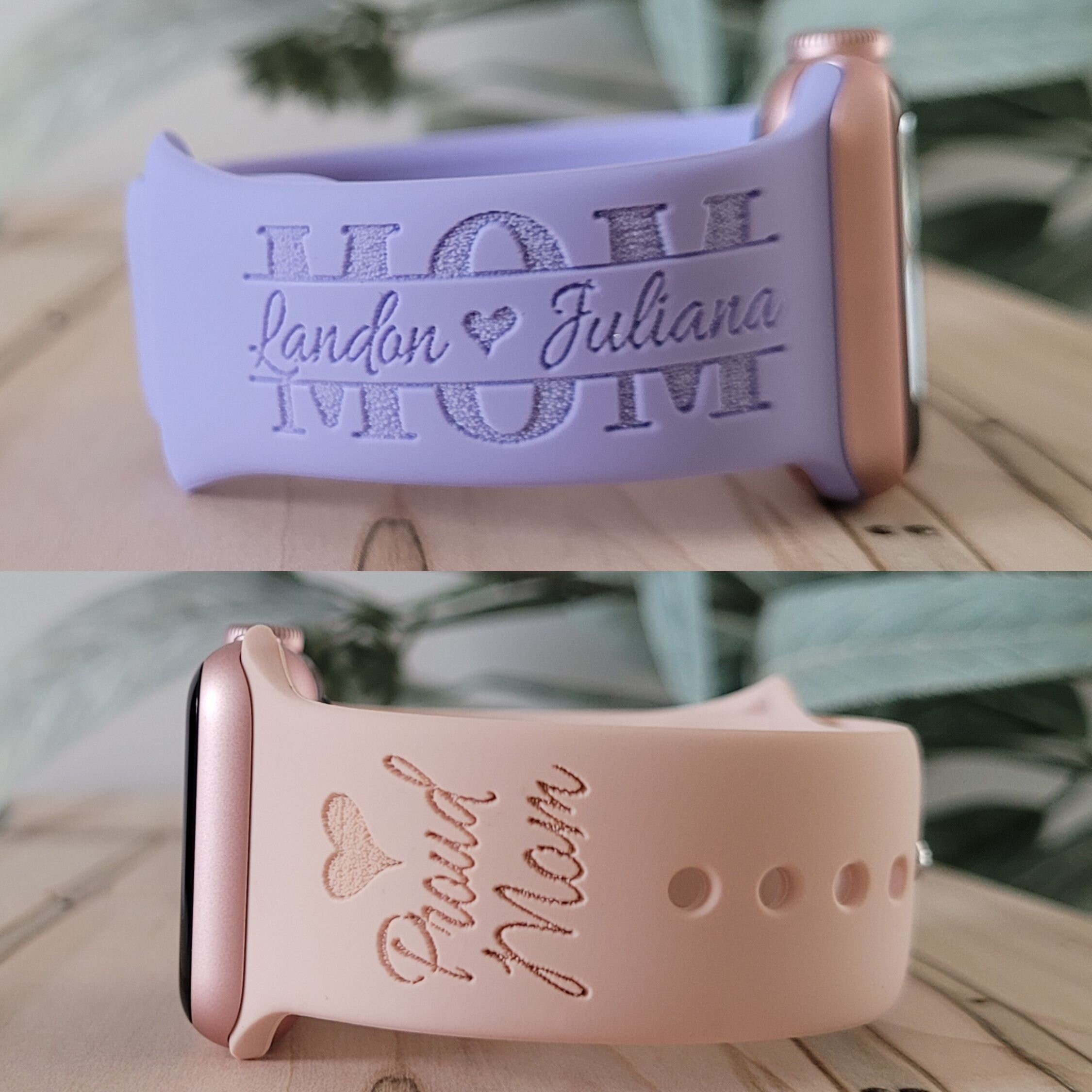 Engraved Watch Band PROUD MOM for Apple Fitbit Samsung Etsy