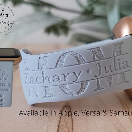 Engraved Watch Band PROUD BLESSED & STRESSED Mom for Apple Etsy