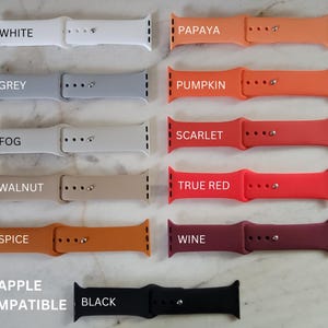 a bunch of different colors of apple watch bands