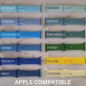 a bunch of different colors of apple watch bands
