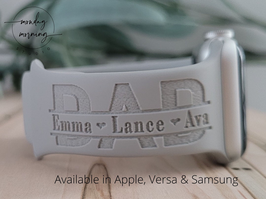 Engraved Silicone Watch Band PROUD DAD for Apple Fitbit Etsy