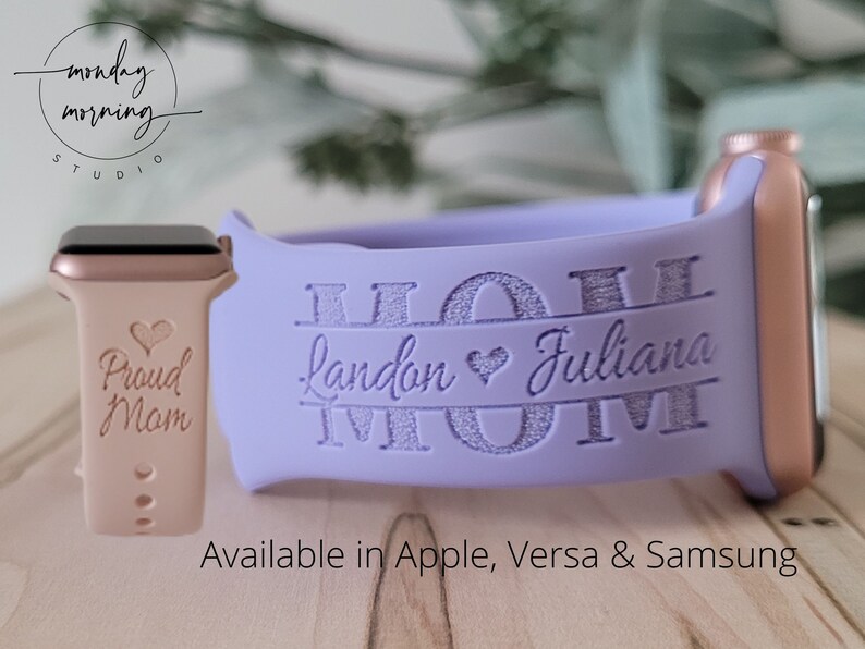 Engraved Watch Band PROUD MOM for Apple Fitbit Samsung Etsy