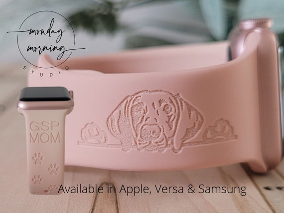 Engraved Watch Band DOG MOM BREED  for Apple, Fitbit, Samsung